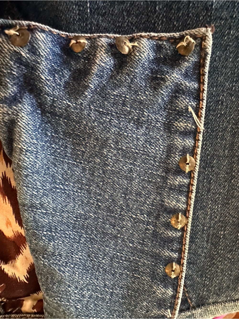 vintage-style “Just B” embellished denim jacket - Picture 6 of 7